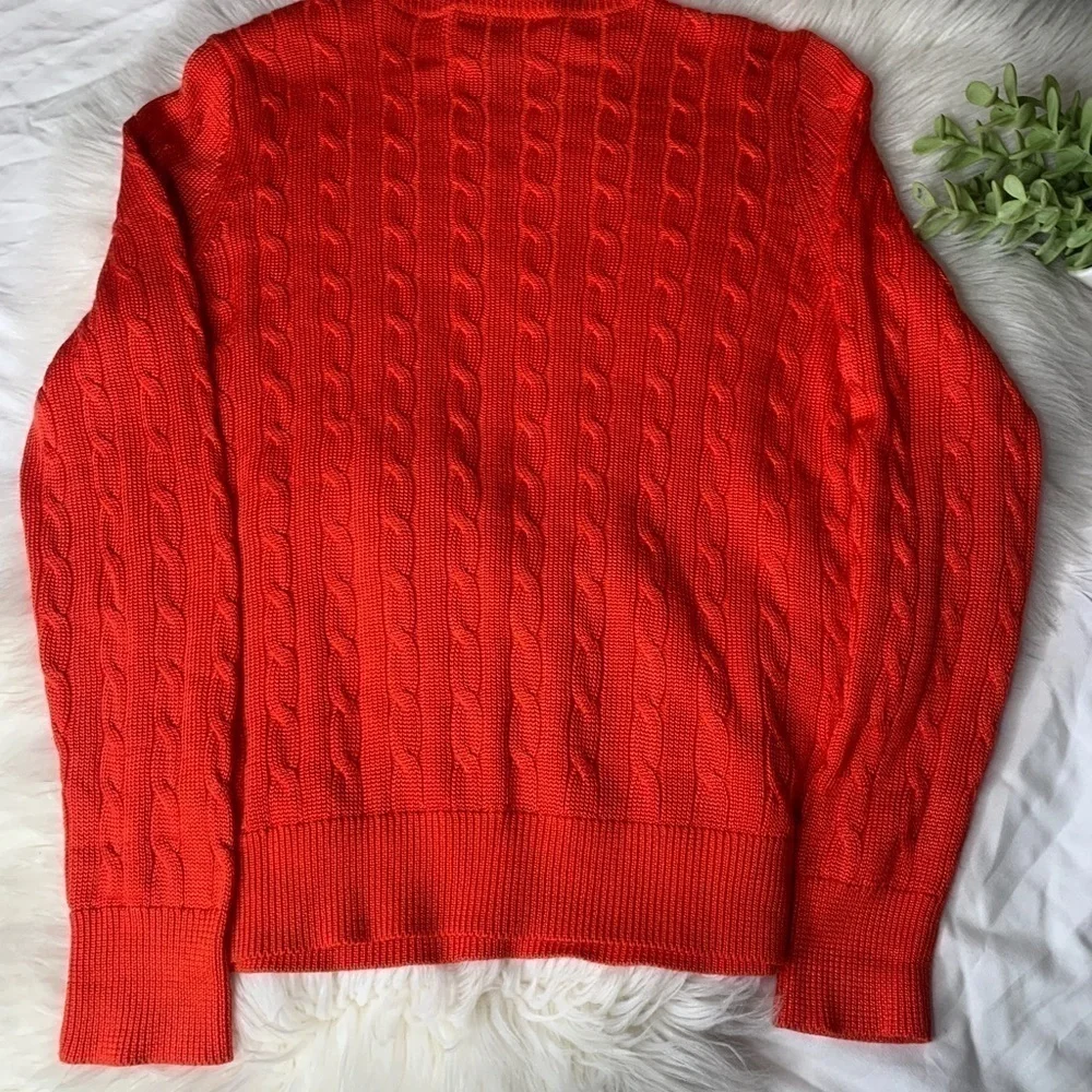 Lauren Ralph Lauren RedLs Sweater Shoulder Buttons
